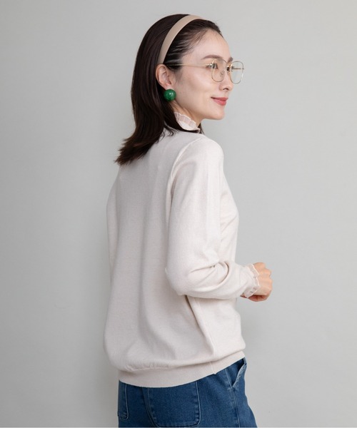 lodie(ロディ)の「【全8色展開】プチフリルハイネックニット(ニット/セーター・レディース・イエロー/ブルー/グリーン/アイボリー/グレー/レッド/ネイビー/ブラック・FREE)」の17枚目の写真