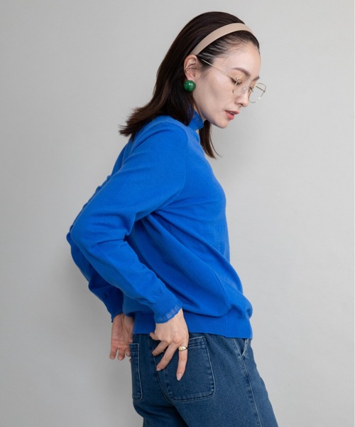 lodie(ロディ)の「【全8色展開】プチフリルハイネックニット(ニット/セーター・レディース・イエロー/ブルー/グリーン/アイボリー/グレー/レッド/ネイビー/ブラック・FREE)」の21枚目の写真