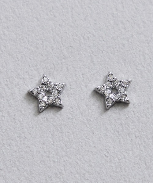 gargle(ガーグル)の「gargle ガーグル:STAINLESS ステンレスシリーズ キラスター 星 ピアス(ピアス(両耳用)・レディース・ゴールド/シルバー・FREE)」の2枚目の写真