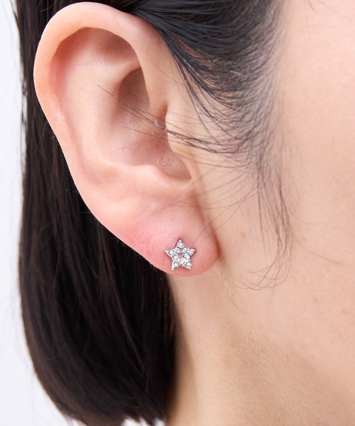 gargle(ガーグル)の「gargle ガーグル:STAINLESS ステンレスシリーズ キラスター 星 ピアス(ピアス(両耳用)・レディース・ゴールド/シルバー・FREE)」の3枚目の写真