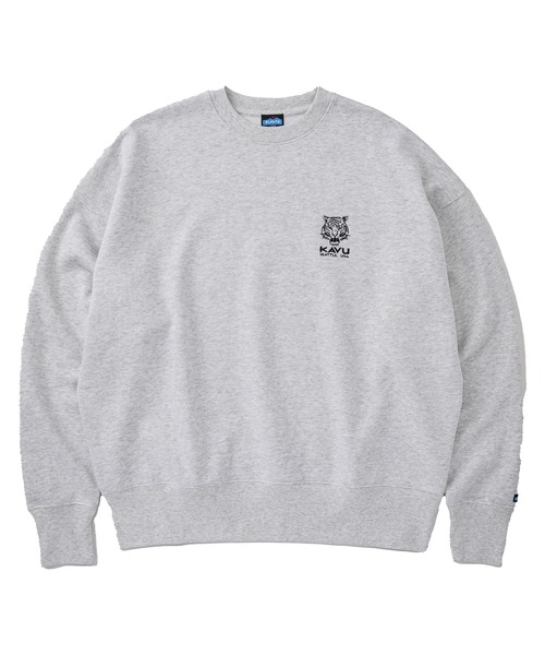KAVU(カブー)の「KAVU/カブー OP Sweat Tiger/ワンポイントスウェットタイガー(スウェット・メンズ・ブラック/ベージュ/ライトグレー・MEDIUM/LARGE/SMALL)」の3枚目の写真