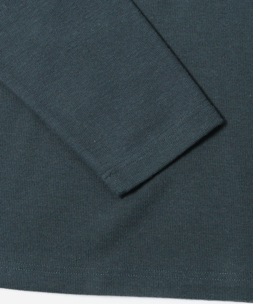 ADHOC(アドホック)の「メンズ 裏起毛 変形組織 ベーシック 長袖 Tシャツ (DK-GREEN) (HCALT15)(Tシャツ/カットソー・メンズ・その他・100/95/105)」の4枚目の写真
