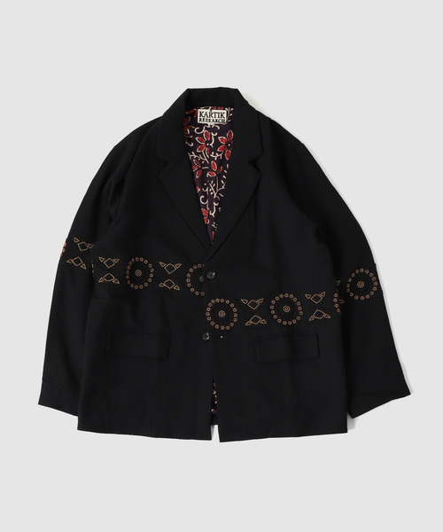JOURNAL STANDARD(ジャーナルスタンダード)の「KARTIK RESEARCH カルティック リサーチ Two Button Blazer-WOOL(その他アウター・メンズ・ブラック・LARGE/MEDIUM)」の1枚目の写真