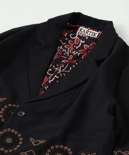 JOURNAL STANDARD(ジャーナルスタンダード)の「KARTIK RESEARCH カルティック リサーチ Two Button Blazer-WOOL(その他アウター・メンズ・ブラック・LARGE/MEDIUM)」の3枚目の写真