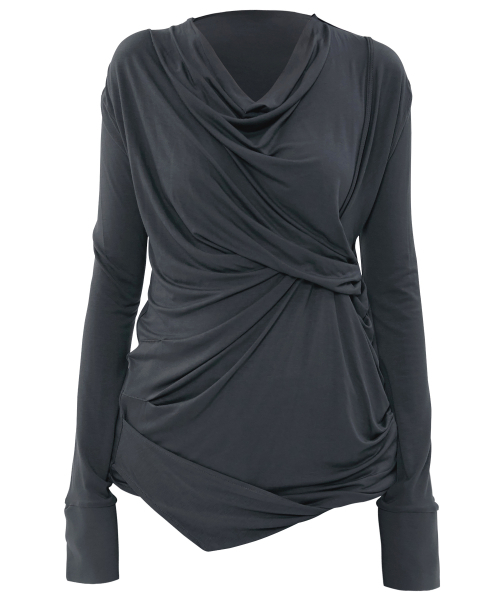 FLAREUP（フレアアップ）の「Miya ロングスリーブ (FL-195_Charcoal)（Tシャツ/カットソー・レディース・チャコール・OS）」の9枚目の写真