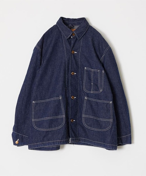 REMI RELIEF(レミレリーフ)の「【REMI RELIEF/レミレリーフ】9.5oz ネップDENIMカバーオール(カバーオール・メンズ・ダークインディゴブルー・L/M)」の1枚目の写真