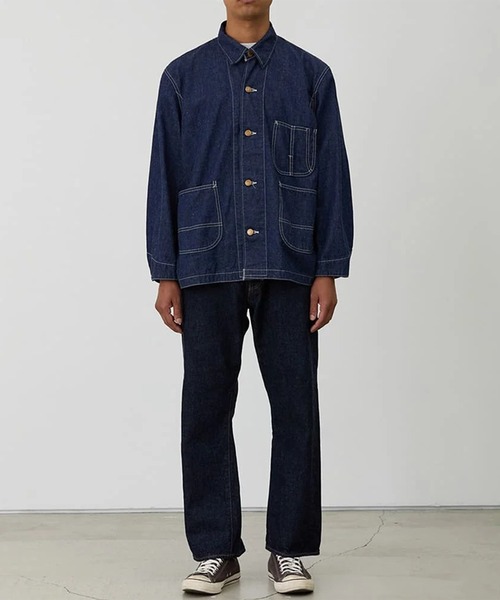 REMI RELIEF(レミレリーフ)の「【REMI RELIEF/レミレリーフ】9.5oz ネップDENIMカバーオール(カバーオール・メンズ・ダークインディゴブルー・L/M)」の5枚目の写真