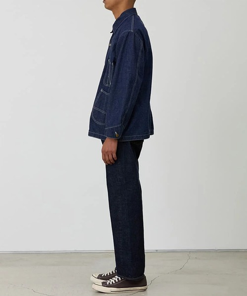 REMI RELIEF(レミレリーフ)の「【REMI RELIEF/レミレリーフ】9.5oz ネップDENIMカバーオール(カバーオール・メンズ・ダークインディゴブルー・L/M)」の4枚目の写真