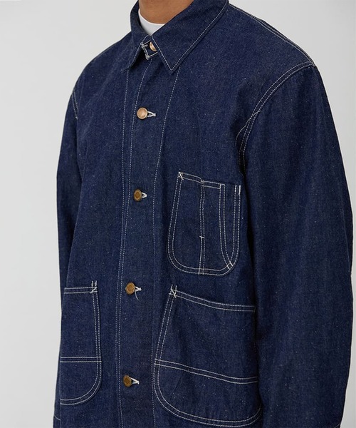 REMI RELIEF(レミレリーフ)の「【REMI RELIEF/レミレリーフ】9.5oz ネップDENIMカバーオール(カバーオール・メンズ・ダークインディゴブルー・L/M)」の2枚目の写真