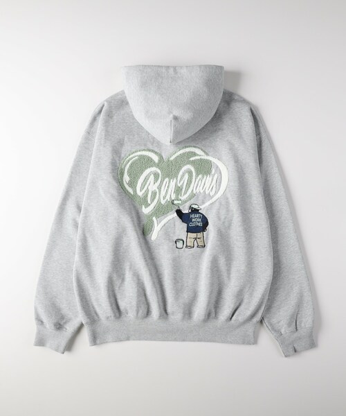 BEN DAVIS（ベンデイビス）の「《店舗人気アイテム》BEN DAVIS ハートサガラ刺繍パーカー（Tシャツ/カットソー・メンズ・ブラック/ネイビー/グレー・05/04/06）」の16枚目の写真