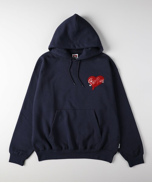 BEN DAVIS（ベンデイビス）の「《店舗人気アイテム》BEN DAVIS ハートサガラ刺繍パーカー（Tシャツ/カットソー・メンズ・ブラック/ネイビー/グレー・05/04/06）」の11枚目の写真