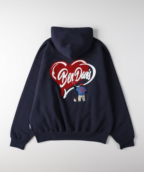 BEN DAVIS（ベンデイビス）の「《店舗人気アイテム》BEN DAVIS ハートサガラ刺繍パーカー（Tシャツ/カットソー・メンズ・ブラック/ネイビー/グレー・05/04/06）」の12枚目の写真
