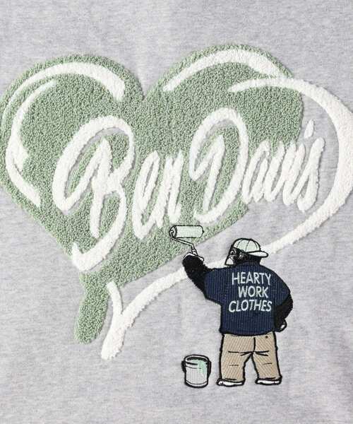 BEN DAVIS（ベンデイビス）の「《店舗人気アイテム》BEN DAVIS ハートサガラ刺繍パーカー（Tシャツ/カットソー・メンズ・ブラック/ネイビー/グレー・05/04/06）」の15枚目の写真