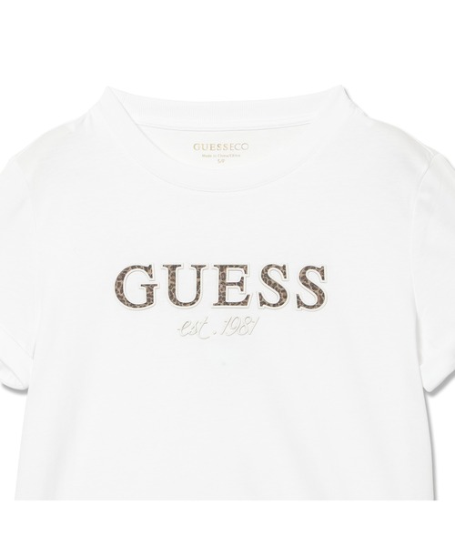 Guess（ゲス）の「LEOPARD Lurex Logo Tee（Tシャツ/カットソー・レディース・ブラック/ホワイト・SMALL/MEDIUM/LARGE/X-SMALL）」の8枚目の写真