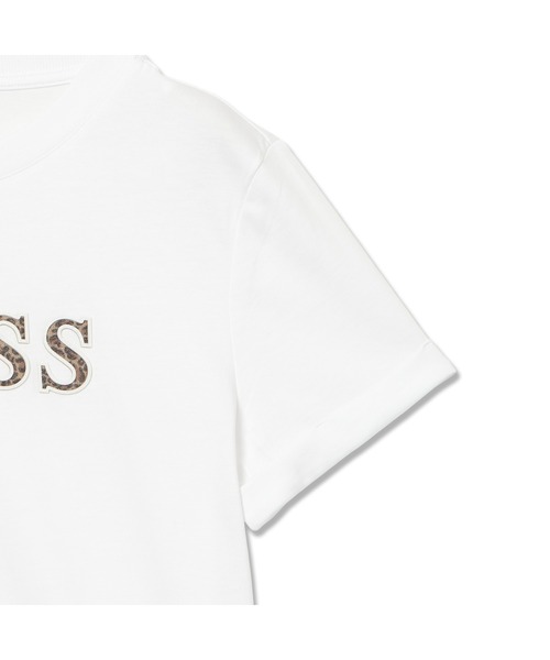 Guess（ゲス）の「LEOPARD Lurex Logo Tee（Tシャツ/カットソー・レディース・ブラック/ホワイト・SMALL/MEDIUM/LARGE/X-SMALL）」の7枚目の写真