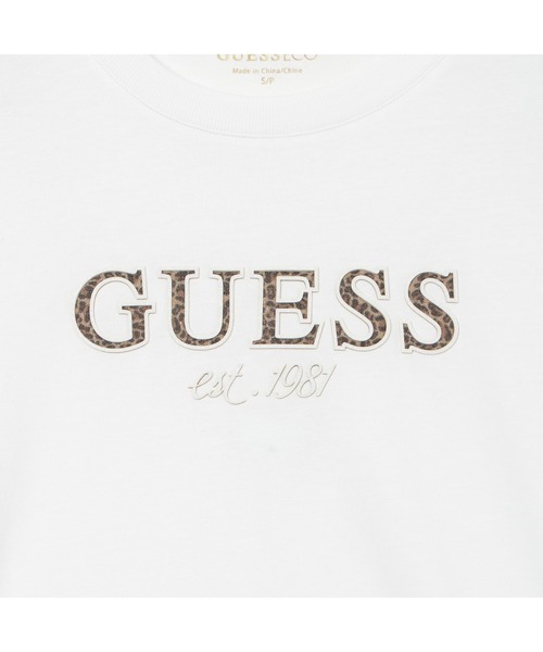 Guess（ゲス）の「LEOPARD Lurex Logo Tee（Tシャツ/カットソー・レディース・ブラック/ホワイト・SMALL/MEDIUM/LARGE/X-SMALL）」の5枚目の写真