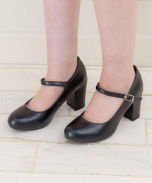 Newlyme | ７．５ｃｍ太ヒールストラップパンプス(パンプス)