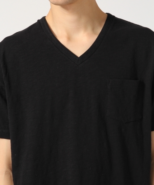 RAGEBLUE（レイジブルー）の「スラブジャガードTシャツ/719254（Tシャツ/カットソー・メンズ・ネイビー/ベージュ/ホワイト/オフホワイト/ブラック/ピンク系その他・LARGE/MEDIUM）」の10枚目の写真