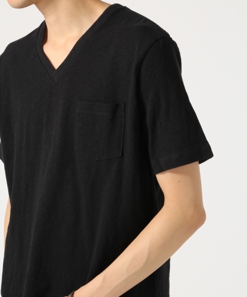 RAGEBLUE（レイジブルー）の「スラブジャガードTシャツ/719254（Tシャツ/カットソー・メンズ・ネイビー/ベージュ/ホワイト/オフホワイト/ブラック/ピンク系その他・LARGE/MEDIUM）」の11枚目の写真