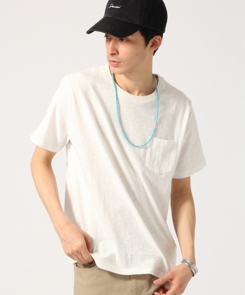 RAGEBLUE（レイジブルー）の「スラブジャガードTシャツ/719254（Tシャツ/カットソー・メンズ・ネイビー/ベージュ/ホワイト/オフホワイト/ブラック/ピンク系その他・LARGE/MEDIUM）」の17枚目の写真