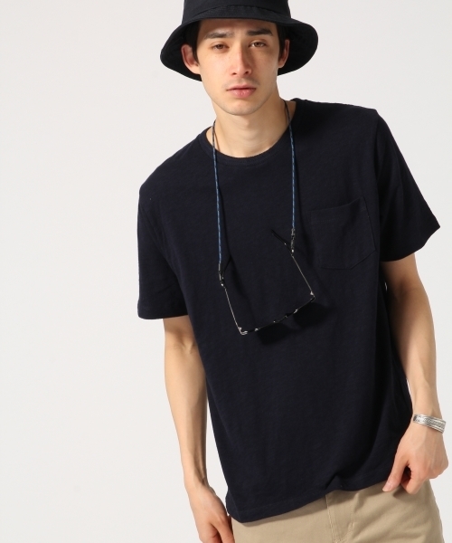 RAGEBLUE（レイジブルー）の「スラブジャガードTシャツ/719254（Tシャツ/カットソー・メンズ・ネイビー/ベージュ/ホワイト/オフホワイト/ブラック/ピンク系その他・LARGE/MEDIUM）」の18枚目の写真