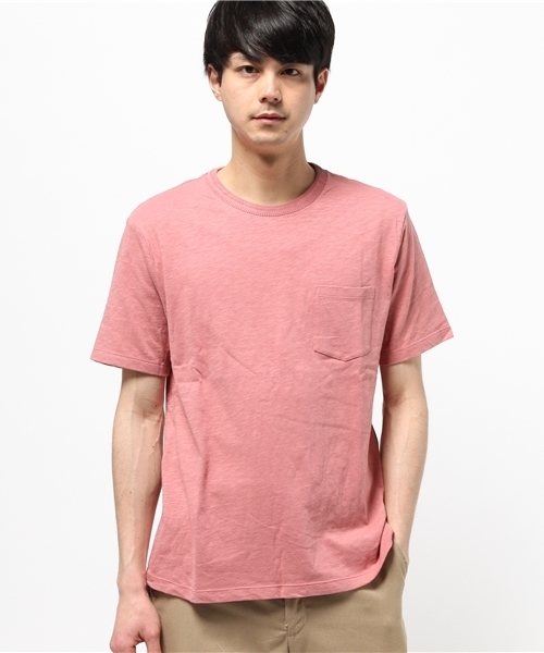 RAGEBLUE（レイジブルー）の「スラブジャガードTシャツ/719254（Tシャツ/カットソー・メンズ・ネイビー/ベージュ/ホワイト/オフホワイト/ブラック/ピンク系その他・LARGE/MEDIUM）」の21枚目の写真