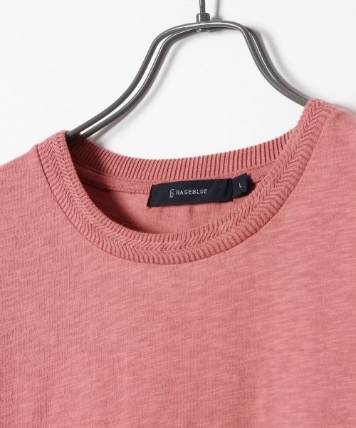 RAGEBLUE（レイジブルー）の「スラブジャガードTシャツ/719254（Tシャツ/カットソー・メンズ・ネイビー/ベージュ/ホワイト/オフホワイト/ブラック/ピンク系その他・LARGE/MEDIUM）」の22枚目の写真