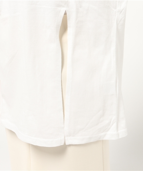 EGOIST（エゴイスト）の「フロントスリットルーズトップ（Tシャツ/カットソー・レディース・ホワイト/ブラック/カーキ/グレー・FREE）」の11枚目の写真