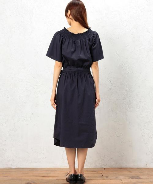 green label relaxing（グリーンレーベルリラクシング）の「KF C OFF/S ワンピース◆（ワンピース・レディース・ネイビー/ブラウン・FREE）」の3枚目の写真