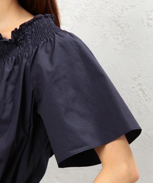 green label relaxing（グリーンレーベルリラクシング）の「KF C OFF/S ワンピース◆（ワンピース・レディース・ネイビー/ブラウン・FREE）」の11枚目の写真