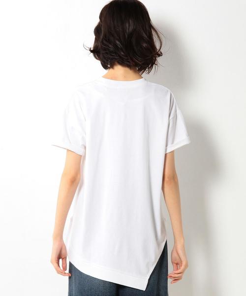 coen（コーエン）の「アシンメトリープルオーバー（Tシャツ/カットソー・レディース・オフホワイト/グレー・FREE）」の3枚目の写真