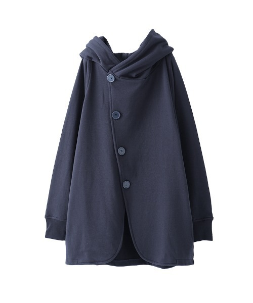 n'OrLABEL(ノアールレーベル)の「『洗練フード付きデザインジャケット』(パーカー・レディース・ネイビー/ブラック/カーキ/チャコールグレー・2/1)」の4枚目の写真