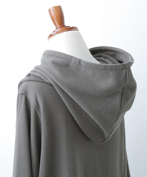 n'OrLABEL(ノアールレーベル)の「『洗練フード付きデザインジャケット』(パーカー・レディース・ネイビー/ブラック/カーキ/チャコールグレー・2/1)」の12枚目の写真