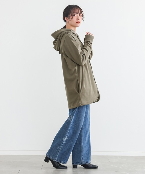 n'OrLABEL(ノアールレーベル)の「『洗練フード付きデザインジャケット』(パーカー・レディース・ネイビー/ブラック/カーキ/チャコールグレー・2/1)」の21枚目の写真