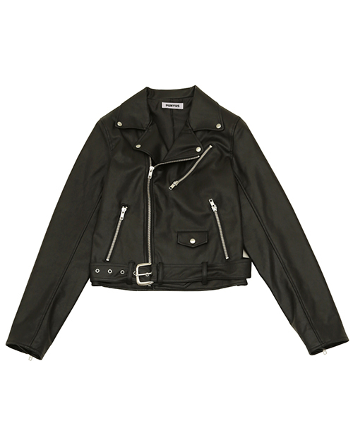 PUNYUS（プニュズ）の「ダブルライダースジャケット（ライダースジャケット・レディース・ブラック・4/1/3/2）」の5枚目の写真