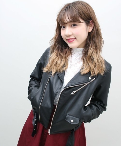 PUNYUS（プニュズ）の「ダブルライダースジャケット（ライダースジャケット・レディース・ブラック・4/1/3/2）」の7枚目の写真