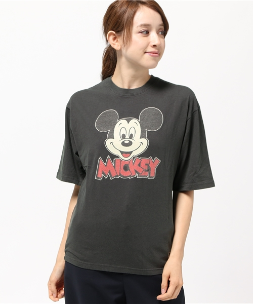 MOUSSY（マウジー）の「MICKEY'S FACE TSJ（Tシャツ/カットソー・レディース・トップグレー/ホワイト/ライトブラック・FREE）」の3枚目の写真