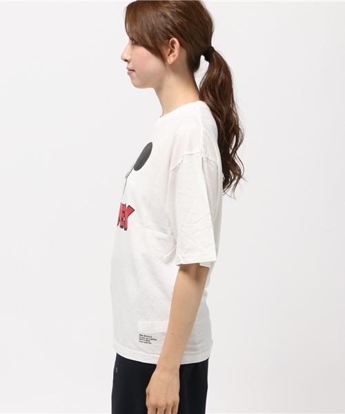 MOUSSY（マウジー）の「MICKEY'S FACE TSJ（Tシャツ/カットソー・レディース・トップグレー/ホワイト/ライトブラック・FREE）」の5枚目の写真