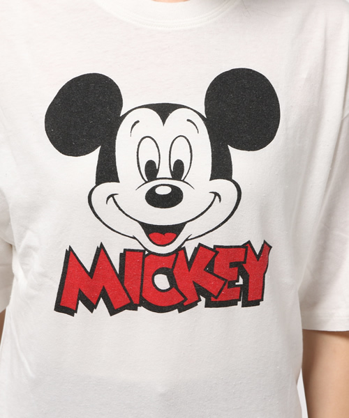 MOUSSY（マウジー）の「MICKEY'S FACE TSJ（Tシャツ/カットソー・レディース・トップグレー/ホワイト/ライトブラック・FREE）」の10枚目の写真