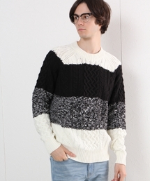 GLOBAL WORK | ３ゲージケーブルニットプルオーバー/719623(ニット/セーター)