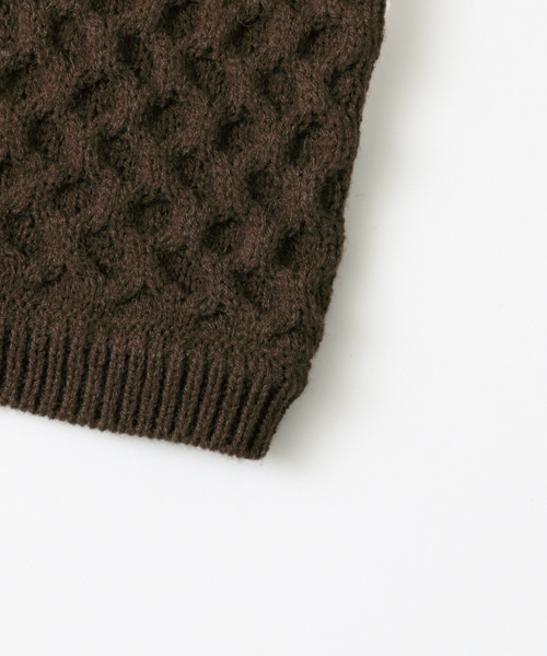 URBAN RESEARCH（アーバンリサーチ）の「UR 編地MIXパネルカラーC/Nニット（ニット/セーター・メンズ・チャコールグレー/ネイビー/ブラウン・LARGE/MEDIUM）」の16枚目の写真