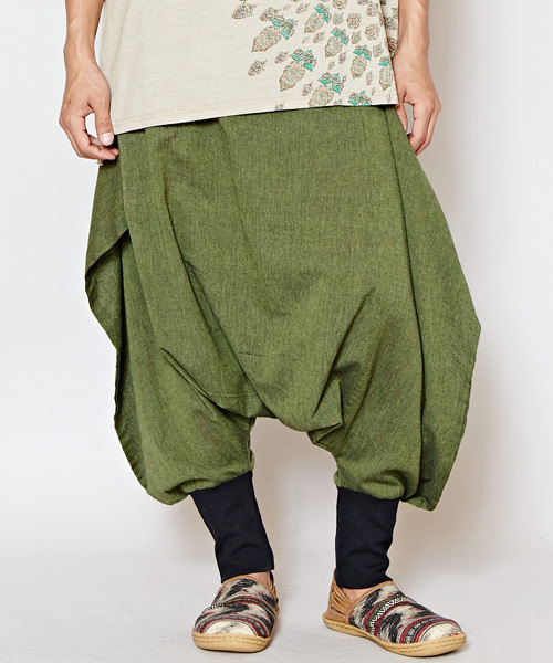 チャイハネ（チャイハネ）の「【チャイハネ】スクエアMEN'Sサルエルパンツ（その他パンツ・メンズ・カーキ/ブラック/ターコイズブルー・FREE）」の3枚目の写真