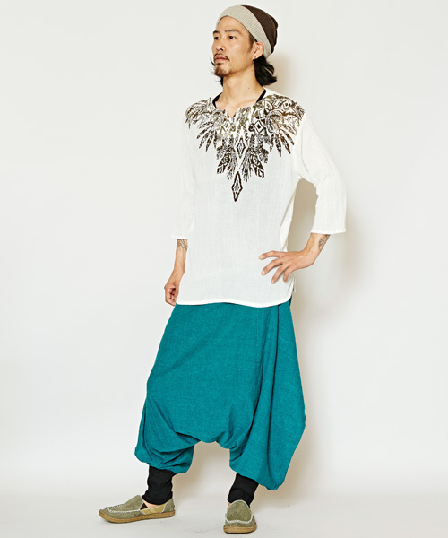 チャイハネ（チャイハネ）の「【チャイハネ】スクエアMEN'Sサルエルパンツ（その他パンツ・メンズ・カーキ/ブラック/ターコイズブルー・FREE）」の13枚目の写真