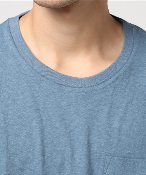 A VONTADE（アボンタージ）の「【A VONTADE】ア ボンタージ/ TUBE NEPPED COTTON POKET（Tシャツ/カットソー・メンズ・その他/ブルー・SMALL）」の5枚目の写真