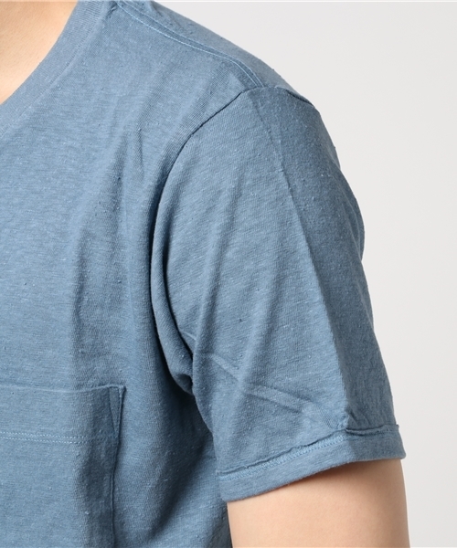 A VONTADE（アボンタージ）の「【A VONTADE】ア ボンタージ/ TUBE NEPPED COTTON POKET（Tシャツ/カットソー・メンズ・その他/ブルー・SMALL）」の6枚目の写真