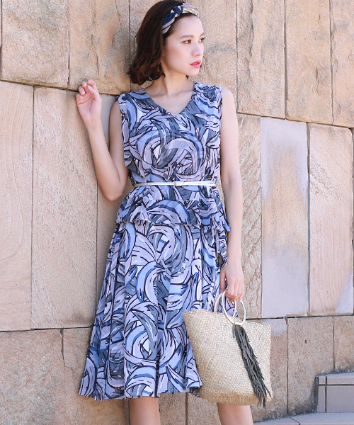 セール バナナ柄ティアードワンピース ワンピース Bou Jeloud ブージュルード のファッション通販 Zozotown