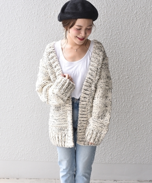 SHIPS（シップス）の「【WEB限定】ビッグカーディガンMIX  