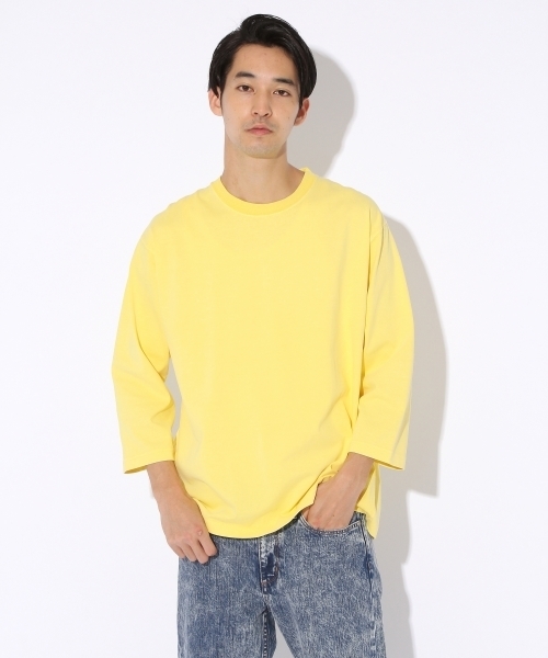 niko and...(ニコアンド)の「ピグメント7分袖プルオーバー【niko and ...】(Tシャツ/カットソー・メンズ・レッド/ブラック/オフホワイト/モカ/イエロー/キャメル・LARGE/MEDIUM)」の1枚目の写真