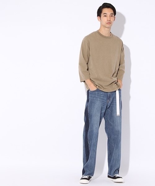 niko and...(ニコアンド)の「ピグメント7分袖プルオーバー【niko and ...】(Tシャツ/カットソー・メンズ・レッド/ブラック/オフホワイト/モカ/イエロー/キャメル・LARGE/MEDIUM)」の13枚目の写真