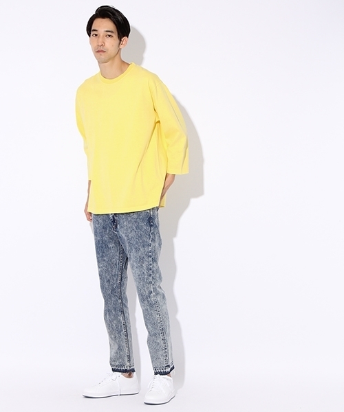 niko and...(ニコアンド)の「ピグメント7分袖プルオーバー【niko and ...】(Tシャツ/カットソー・メンズ・レッド/ブラック/オフホワイト/モカ/イエロー/キャメル・LARGE/MEDIUM)」の14枚目の写真